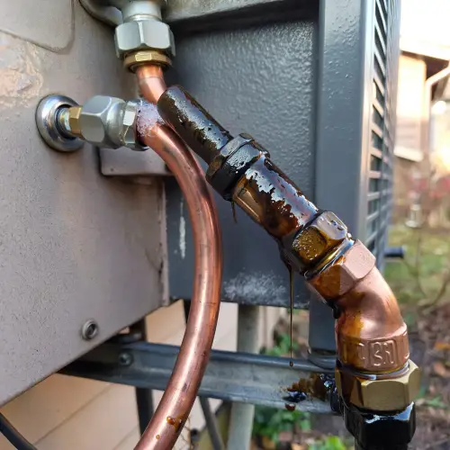Leaks in the refrigerant make cooling less effective